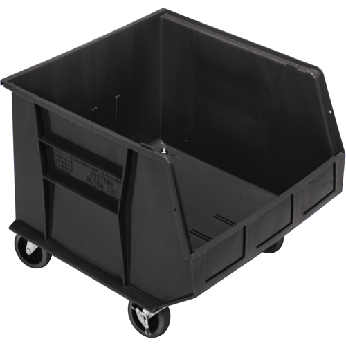Bac mobile, 14" ha x 16-1/2" la x 18" p, Capacit&eacute; de 75 lb, Noir Distribution Jean Lapalme