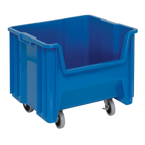 Mobile Giant Stack Container, 12-1/2" H x 16-1/2" W x 17-1/2" D, 250 lbs. Capacity, Blue Distribution Jean Lapalme
