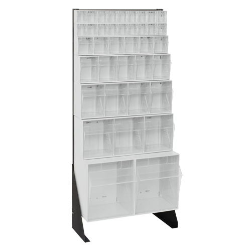 Tip-Out Bins Stand, 23-5/8" W x 8" D x 52" H, 38 Drawers Distribution Jean Lapalme