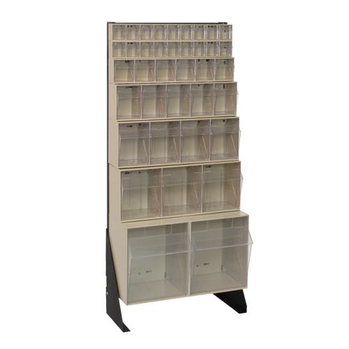 Tip-Out Bins Stand, 23-5/8" W x 8" D x 52" H, 38 Drawers Distribution Jean Lapalme