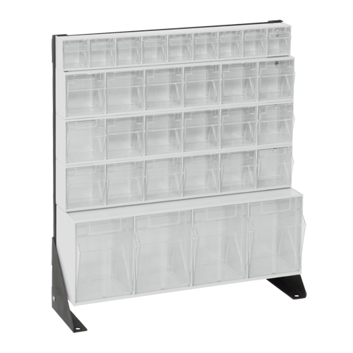 Tip-Out Bins Stand, 23-5/8" W x 8" D x 28" H, 31 Drawers Distribution Jean Lapalme