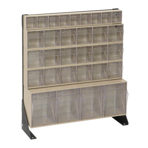 Tip-Out Bins Stand, 23-5/8" W x 8" D x 28" H, 31 Drawers Distribution Jean Lapalme