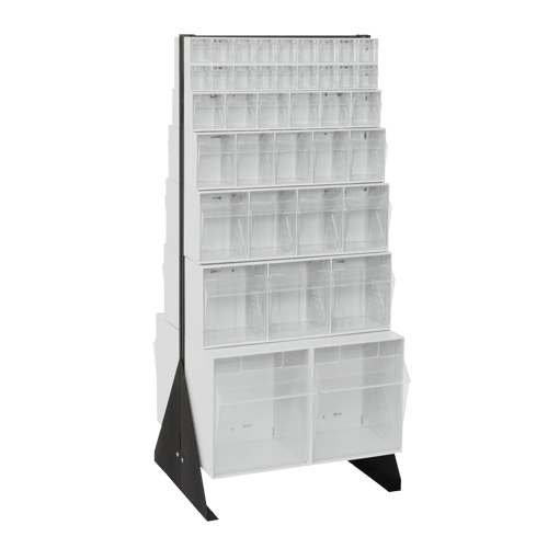 Tip-Out Bins Stand, 23-5/8" W x 16" D x 52" H, 76 Drawers Distribution Jean Lapalme