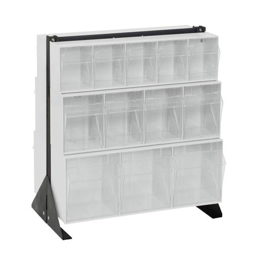 Tip-Out Bins Stand, 23-5/8" W x 16" D x 28" H, 24 Drawers Distribution Jean Lapalme