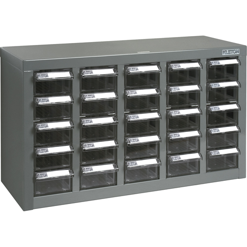 KPC-600 Parts Cabinet, Galvanized Steel, 25 Drawers, 23-1/10" x 8-7/10" x 13-4/5", Grey Distribution Jean Lapalme