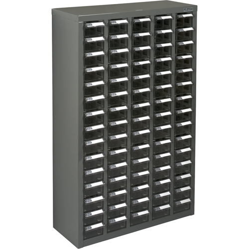 Casiers pour pi&egrave;ces KPC-600, Acier galvanis&eacute;, 75 tiroirs, 23-1/10" x 8-7/10" x 36-9/10", Gris Distribution Jean Lapalme