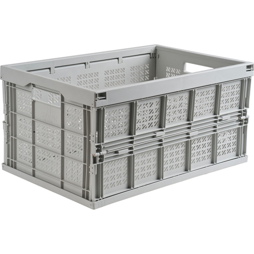 Bac repliable, 21" lo x 14" la x 10,5" h, Gris Distribution Jean Lapalme