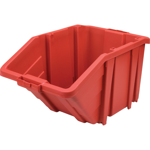 Bac g&eacute;ant en plastique, 15-1/2" la x 13" H x 25" p, Rouge, Capacit&eacute; 200 lb Distribution Jean Lapalme