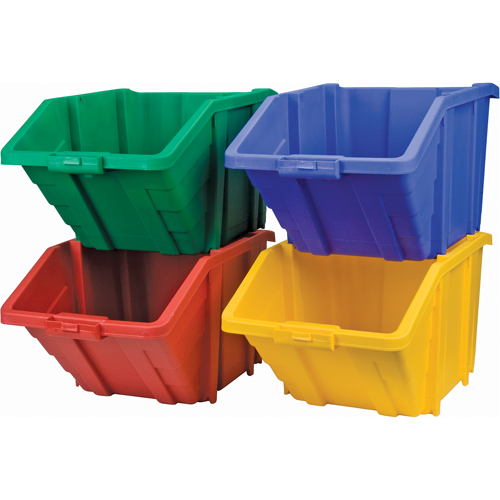Bac g&eacute;ant en plastique, 15-1/2" la x 13" H x 25" p, Rouge, Capacit&eacute; 200 lb Distribution Jean Lapalme