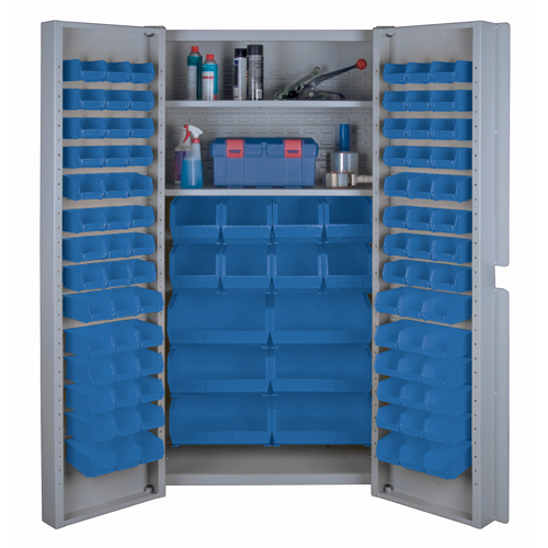 Deep Door Combination Cabinets, 38" W x 24" D x 72" H, Grey Distribution Jean Lapalme