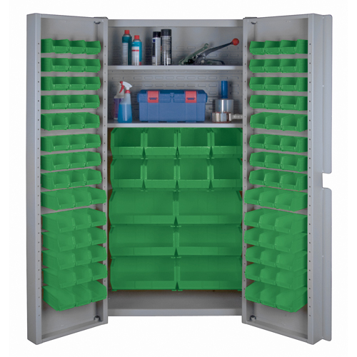 Deep Door Combination Cabinets, 38" W x 24" D x 72" H, Grey Distribution Jean Lapalme