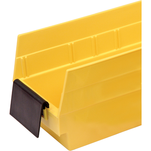 Bacs de rangement pour tablettes - Porte-&eacute;tiquettes de forme allong&eacute;e Distribution Jean Lapalme