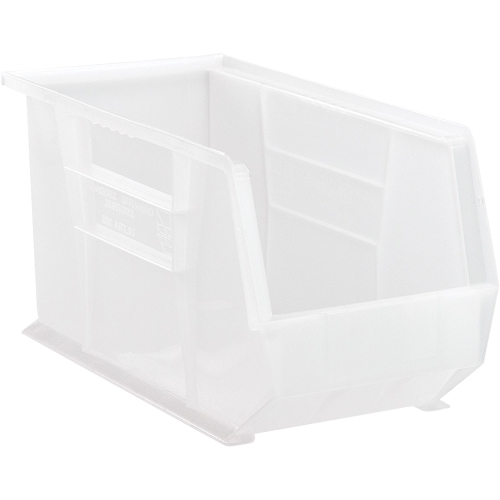 Bac transparent ultra empilable & suspendable, 8-1/4" la, 9" h x 18" p, Transparent Distribution Jean Lapalme