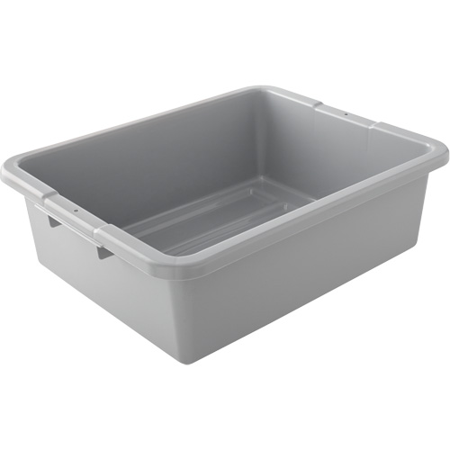 Contenant utilitaire sans compartiments, 7" ha x 21,5" p x 17" lo, Plastique, Gris Distribution Jean Lapalme