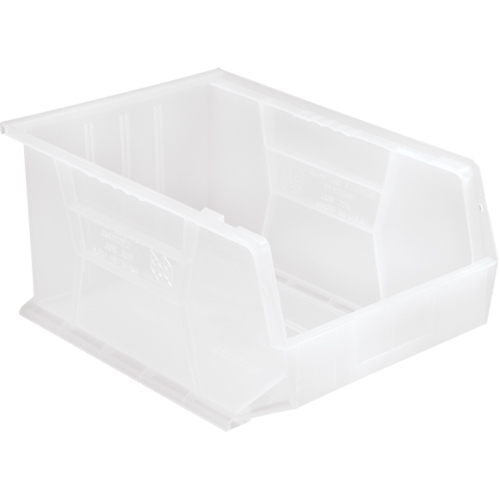 Bac transparent ultra empilable & suspendable, 11" la, 8" h x 16" p, Transparent Distribution Jean Lapalme