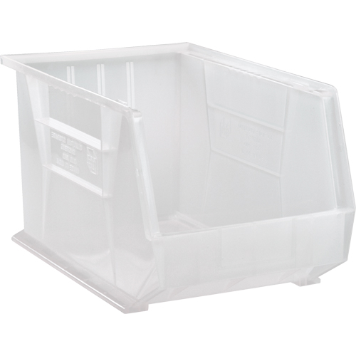 Bac transparent ultra empilable & suspendable, 11" la, 10" h x 18" p, Transparent Distribution Jean Lapalme