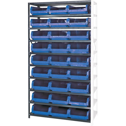 &eacute;l&eacute;ment de rayonnage avec bacs empilables, Acier, Bac Magnum, Ajout, 42" la x 76" h Distribution Jean Lapalme
