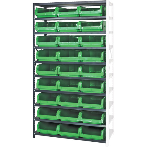 &eacute;l&eacute;ment de rayonnage avec bacs empilables, Acier, Bac Magnum, Ajout, 42" la x 76" h Distribution Jean Lapalme