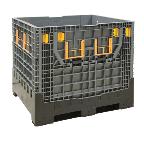 Contenant de vrac pliable, 47,2" lo x 39,4" la x 39,4" h, Gris Distribution Jean Lapalme