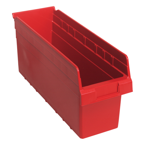 Bacs pour &eacute;tag&egrave;re Store-Max, 6-5/8" la x 8" H x 17-7/8" p, Rouge, Capacit&eacute; 56 lb Distribution Jean Lapalme