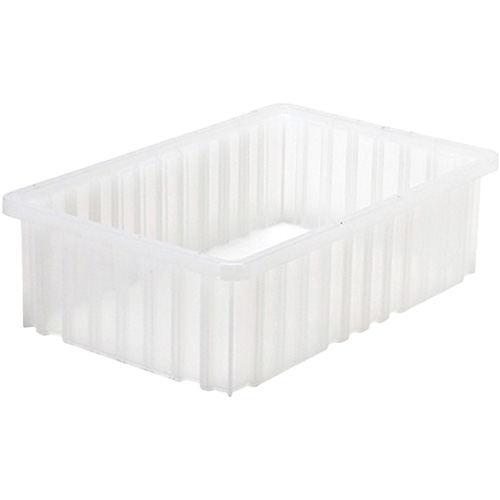 Contenant Divider Box, Plastique, 16,5" la x 10,875" p x 5" h, Gris Distribution Jean Lapalme
