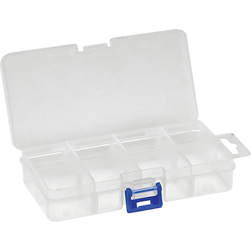 Plastic Compartment Box, 2.75" W x 5.5" D x 1.25" H, 8 Compartments Distribution Jean Lapalme