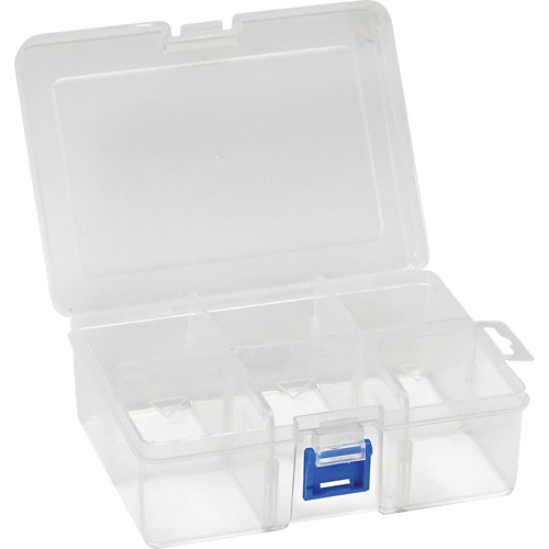 Plastic Compartment Box, 4.75" W x 6.75" D x 2.25" H, 6 Compartments Distribution Jean Lapalme