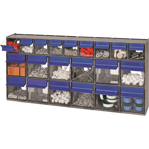 Tilt Bins Unit, 23-5/8" W x 3-5/8" D x 11-1/6" H, 21 Drawers Distribution Jean Lapalme