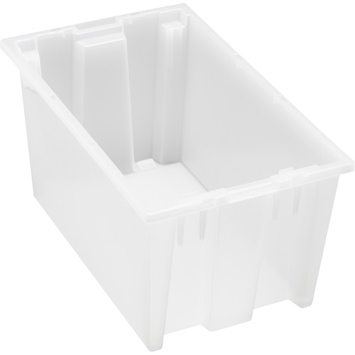 Heavy-Duty Stack & Nest Tote, 9" x 11" x 18", Clear Distribution Jean Lapalme