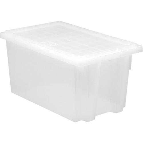 Heavy-Duty Stack & Nest Tote, 12" x 15.5" x 23.5", Clear Distribution Jean Lapalme