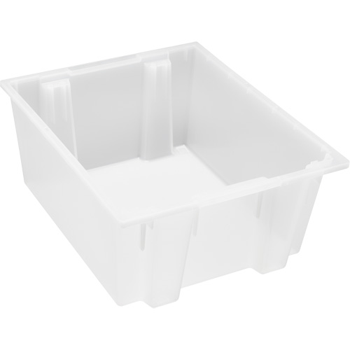 Heavy-Duty Stack & Nest Tote, 10" x 19.5" x 23.5", Clear Distribution Jean Lapalme