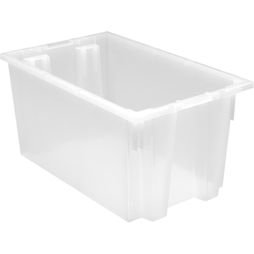 Heavy-Duty Stack & Nest Tote, 12" x 15.5" x 23.5", Clear Distribution Jean Lapalme