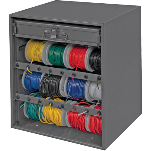 Armoire d'entreposage pour fil et borne, Acier, 1 tiroirs, 15-9/16" x 11-7/8" x 16-3/8", Gris Distribution Jean Lapalme