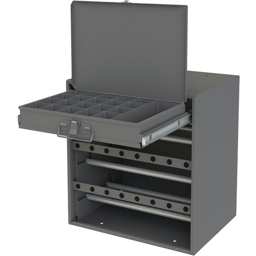 Armoire d'entreposage pour fil et borne, Acier, 1 tiroirs, 15-9/16" x 11-7/8" x 16-3/8", Gris Distribution Jean Lapalme