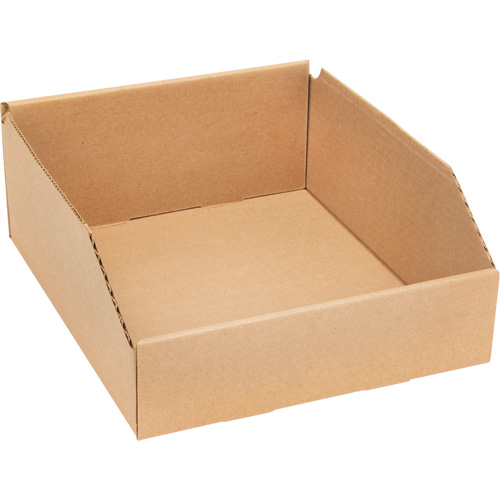 Boîtes profondes en carton ondul&eacute;, 11-3/4" la x 11-1/4" p x 4-1/2" h, Beige Distribution Jean Lapalme