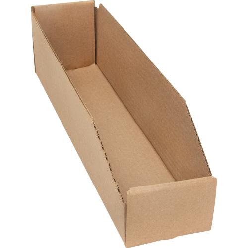 Deep Corrugated Parts Bins, 3-3/4" W x 17-1/4" D x 4-1/2" H, Beige Distribution Jean Lapalme