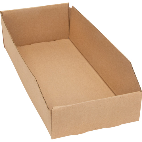 Boîtes profondes en carton ondul&eacute;, 7-3/4" la x 17-1/4" p x 4-1/2" h, Beige Distribution Jean Lapalme
