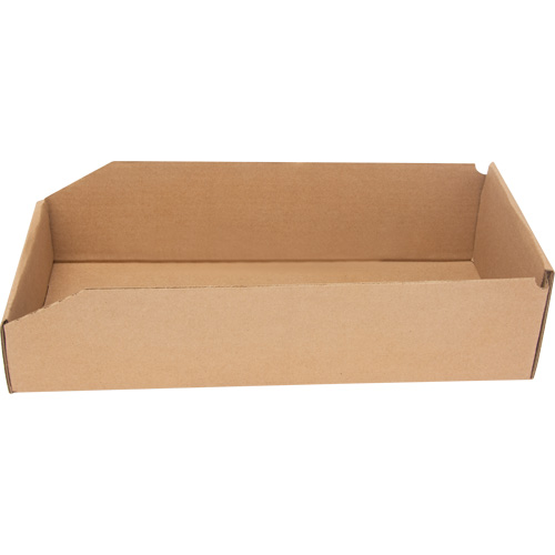 Boîtes profondes en carton ondul&eacute;, 7-3/4" la x 17-1/4" p x 4-1/2" h, Beige Distribution Jean Lapalme