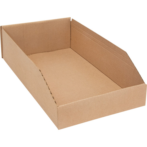 Boîtes profondes en carton ondul&eacute;, 9-3/4" la x 17-1/4" p x 4-1/2" h, Beige Distribution Jean Lapalme