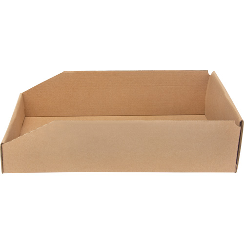 Boîtes profondes en carton ondul&eacute;, 9-3/4" la x 17-1/4" p x 4-1/2" h, Beige Distribution Jean Lapalme