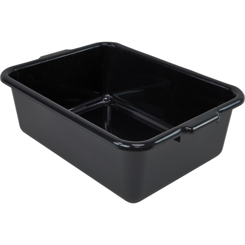 Bac d'entreposage tout usage &agrave; fond plat, 7" ha x 15" p x 21" lo, Plastique, Noir Distribution Jean Lapalme