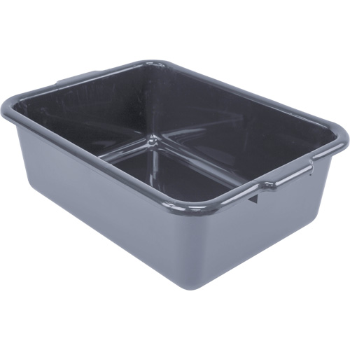 All-Purpose Flat-Bottom Storage Tub, 7" H x 15" D x 21" L, Plastic, Grey Distribution Jean Lapalme
