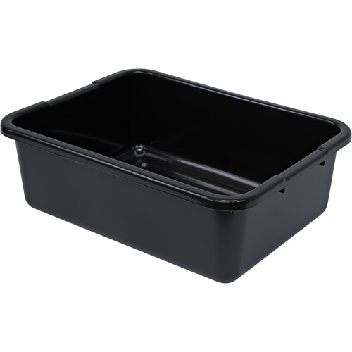 All-Purpose Ribbed-Bottom Storage Tub, 7" H x 15" D x 21" L, Plastic, Black Distribution Jean Lapalme