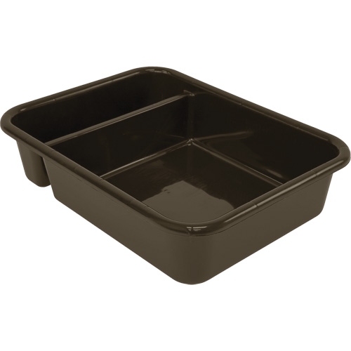 All-Purpose Compartmentalized Storage Tub, 5" H x 15" D x 20" L, Plastic, Brown Distribution Jean Lapalme
