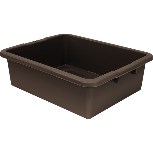 Bac d'entreposage tout usage &agrave; fond rainur&eacute;, 7" ha x 17" p x 22" lo, Plastique, Brun Distribution Jean Lapalme
