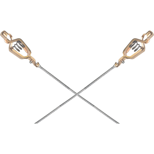 Light-Duty Bonding & Grounding Wire Assemblies - Two Alligator Clips Distribution Jean Lapalme
