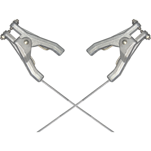 Heavy-Duty Bonding & Grounding Wire Assemblies - Two Hand Clamp Connectors Distribution Jean Lapalme