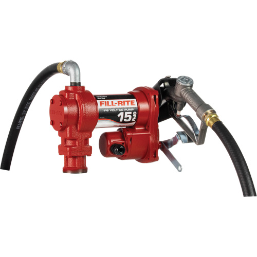 Pompes c. a. utilitaires &agrave; soupape rotative avec embout, 115 V, 15 gal./min Distribution Jean Lapalme