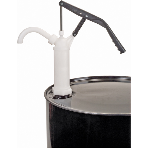 Pompe &agrave; baril de type levier, PTFE, 14 oz/course, Pour barils de 5-55 gal. Distribution Jean Lapalme