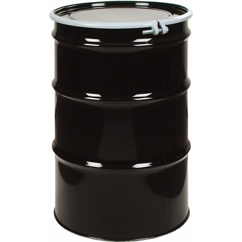 Steel Drums, 55 US gal (45 imp. gal.), Lined, Black, Open Top, 1A2/Y275/S, 18 - 20 Gauge Distribution Jean Lapalme
